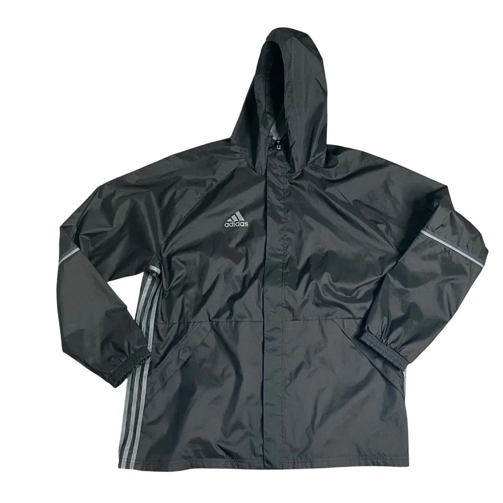 Adidas Condivo 16 Windbreaker‎ Jacket Mens 2XL Black Hooded 2XL Soccer Rain Coat